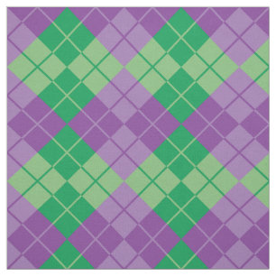 Tela Argyle Púrpura-Verde