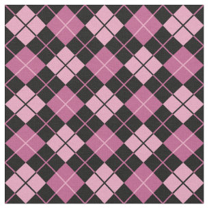 Tela Argyle Rosado-Negro