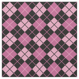 Tela Argyle Rosado-Negro