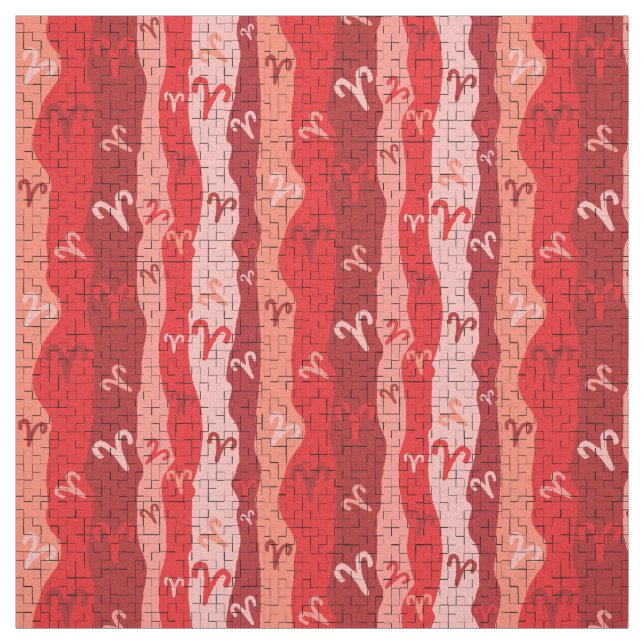 Tela Aries Zodiac Stripes Rotos Azulejos (Retal)