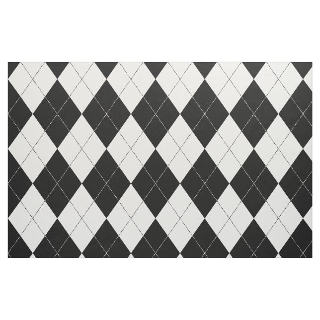 Tela Arlequín de patrón de argla blanco y negro ("Cuarto gordo" (fat quarter))