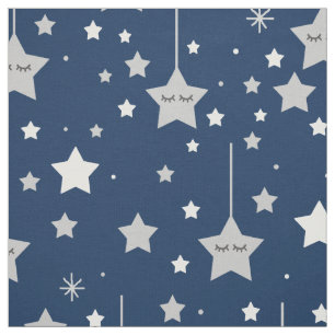 Tela Armada Blue Gray Stars Boy Nursery Fabric
