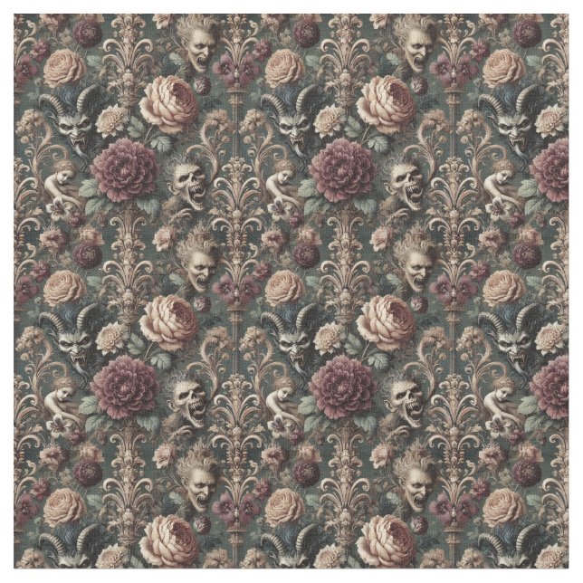 Tela Armonía embrujada - Tile de denso gótico (De cerca)