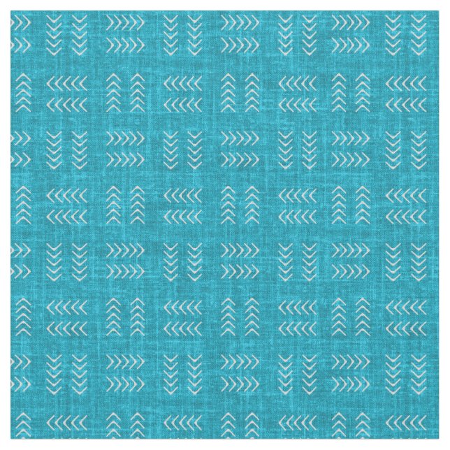 Tela Arrows on Aqua Blue Linen (De cerca)