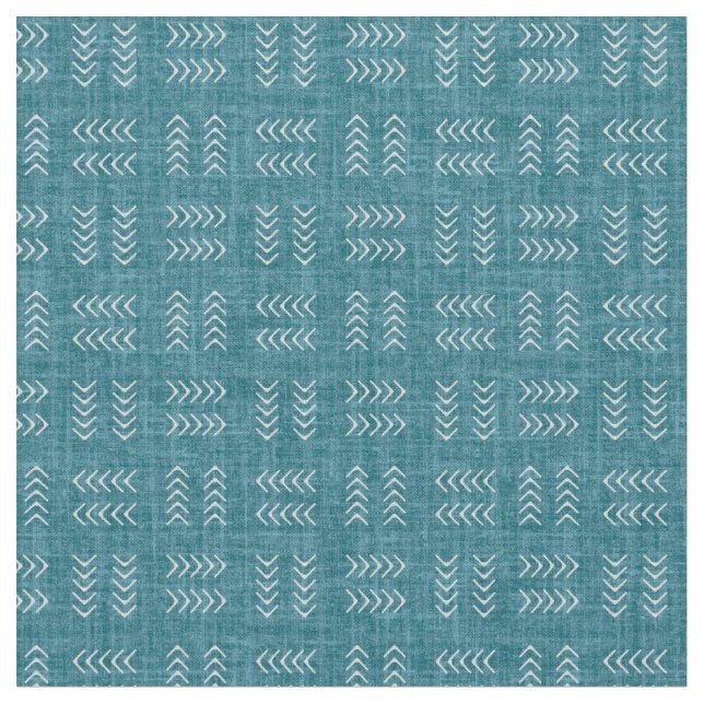 Tela Arrows on Dark Teal Linen (De cerca)