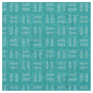 Tela Arrows on Teal Linen