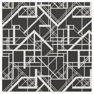 Tela Art déco blanco y negro