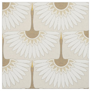 Tela art deco cranes almond