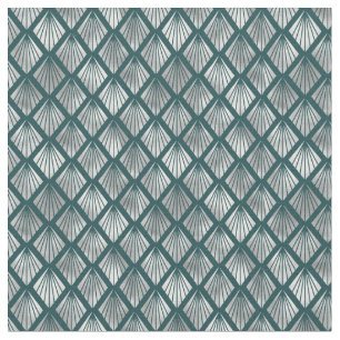 Tela Art Déco elegante verde azulado moderno