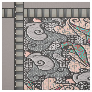 Tela Art Deco Finlandia - Grays and Pink