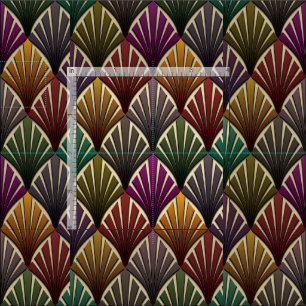 Tela art deco, nouveau, hunter green, azul marino, amar