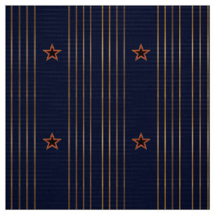 Tela Art Deco patriótico - Estrella roja de las bandas
