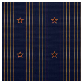Tela Art Deco patriótico - Estrella roja de las bandas 