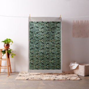 Tela Art Nouveau, verde azulado,oro,patrón,belle époq