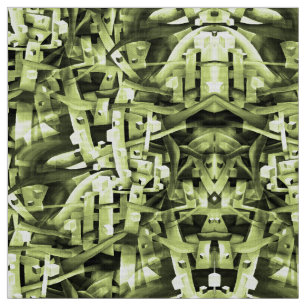 Tela Arte abstracto de color verde oliva artesanal mini