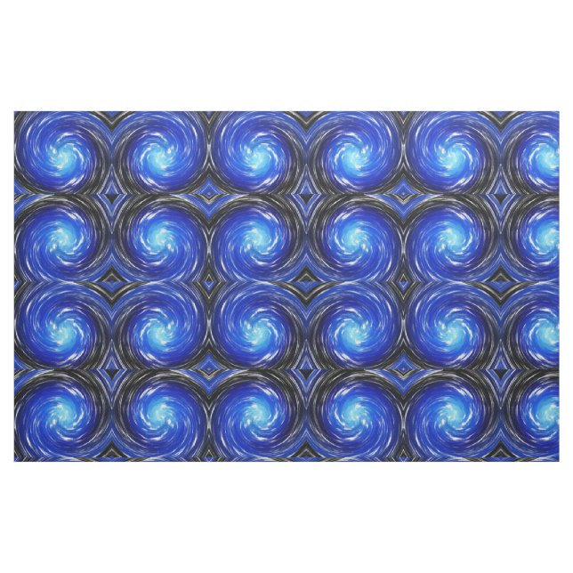 Tela Arte abstracto de giro azul ("Cuarto gordo" (fat quarter))
