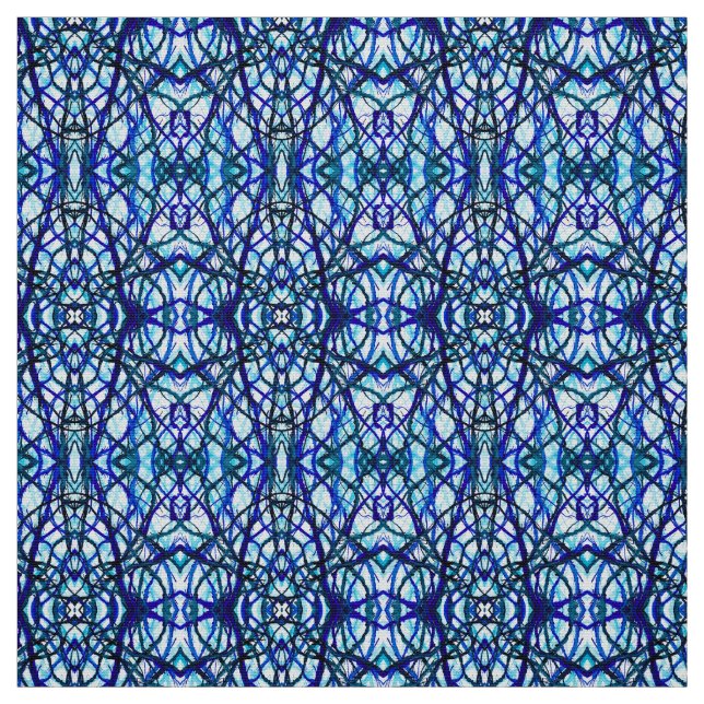 Tela Arte abstracto de tinta al alcohol Icarus Blue (Retal)