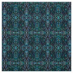 Tela Arte abstracto de tinta india azul verde negro emb