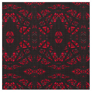 Tela Arte abstracto en gouache rojo negro espectroscópi