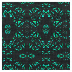 Tela Arte abstracto en gouache verde negro espectroscóp