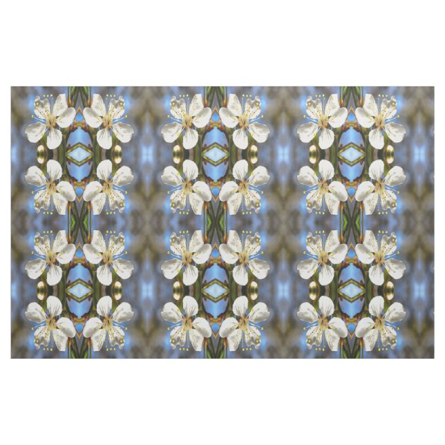 Tela Arte botánico Plum Blossom ("Cuarto gordo" (fat quarter))