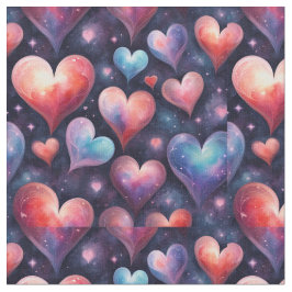 Tela Arte de acuarela de los corazones