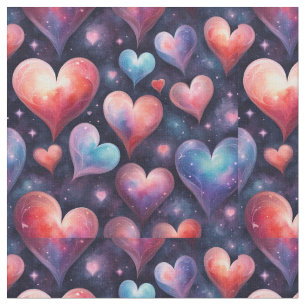Tela Arte de acuarela de los corazones