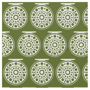 Tela Arte de carrete de pesca con ala blanca de 1,5" en