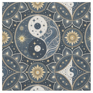Tela Arte de diseño de mandala celestial Yin Yang