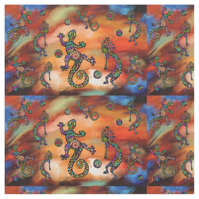 Tela Arte de Kokopelli (De cerca)
