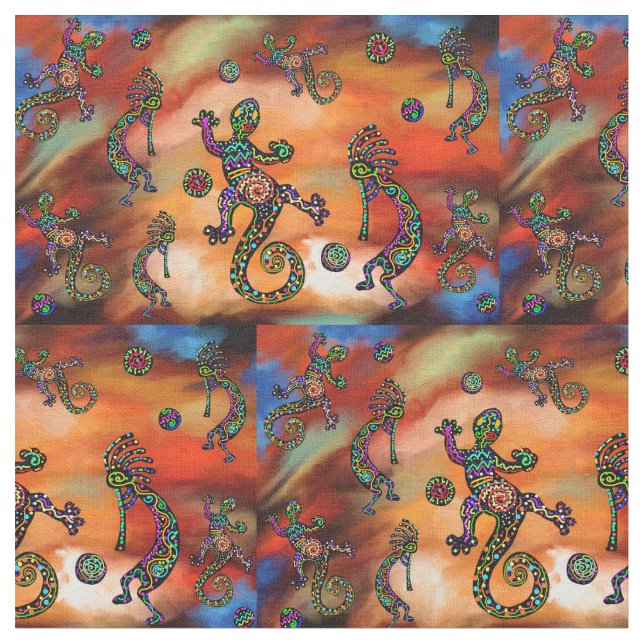Tela Arte de Kokopelli (De cerca)