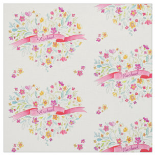 Tela Arte de la acuarela del nombre del amarillo del