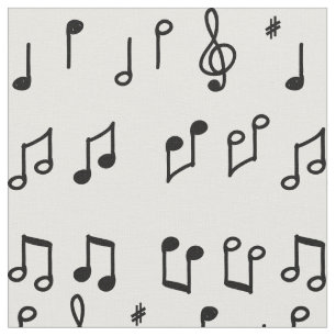 Tela Arte de la línea Black Musical Notes