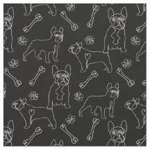 Arte de línea mínima de Bulldog francés