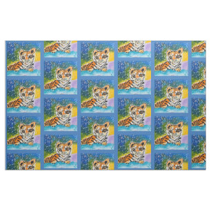 Tela "Arte de los niños" de Baby Tiger