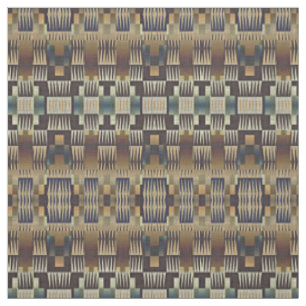 Tela Arte de mosaico tribal nativo azul teal marrón tau