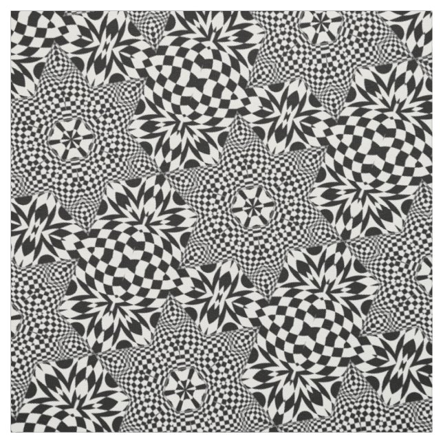 Tela Arte de Op. Sys. blanco y negro (Retal)