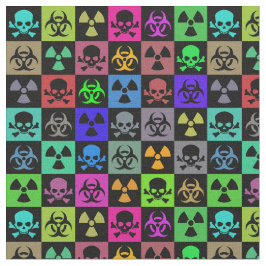 Tela Arte de punk de cráneos tóxicos de gótico