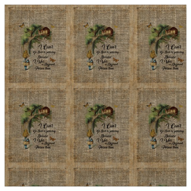 Tela Arte del diccionario de la cita de Alicia y del (Retal)