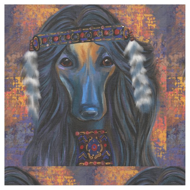 Tela Arte del sudoeste del galgo afgano (De cerca)