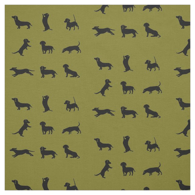 Tela Arte divertido de animales perro teckel (Retal)