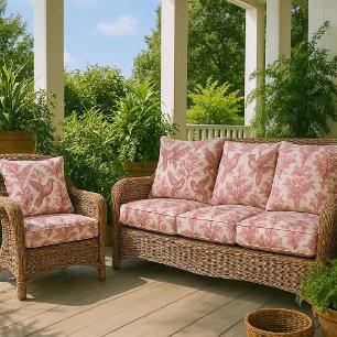 Tela Arte floral victoriano de aves silvestres rosadas 