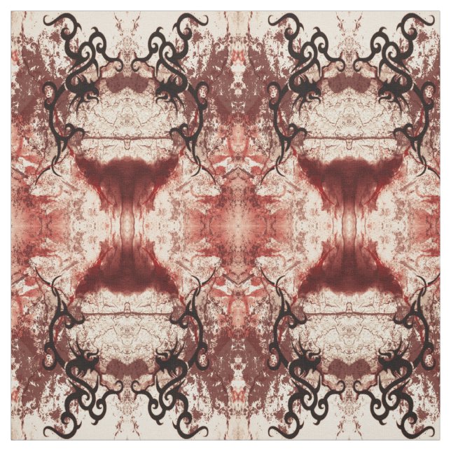 Tela Arte gótico de la descomposición tribal Damask (Retal)