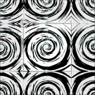 Tela Arte hipnótico blanco y negro del remolino