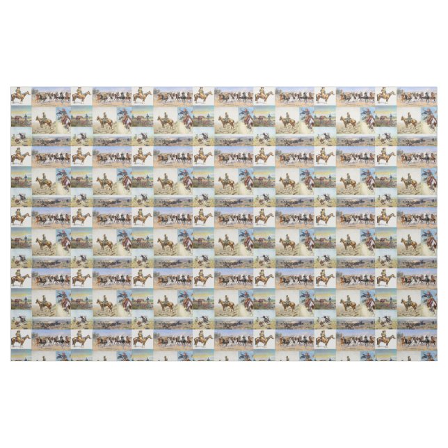 Tela Arte occidental del vaquero popular ("Cuarto gordo" (fat quarter))