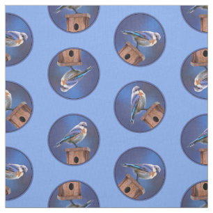 Tela Arte original de pájaro azul del este