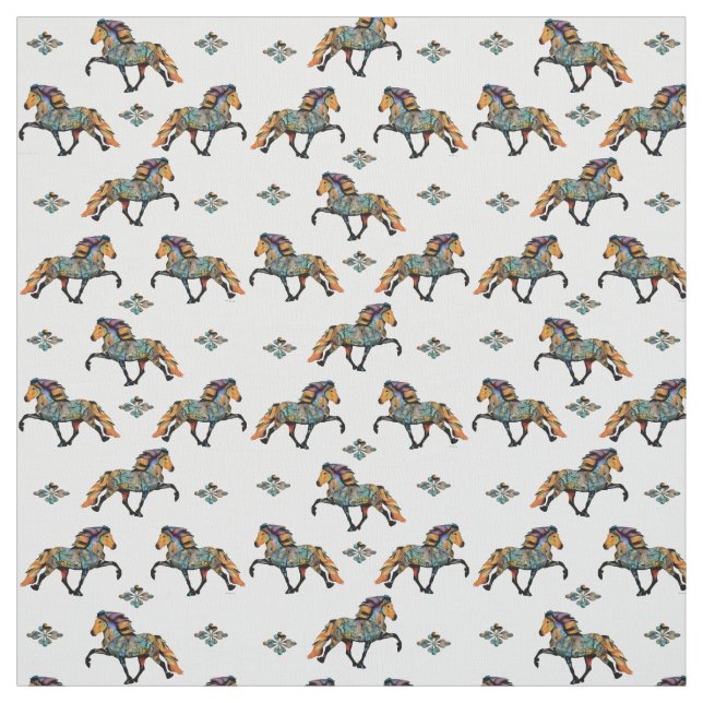Tela Arte pop de caballo islandés (Retal)
