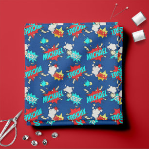 Tela ¡Arte pop personalizado azul de! ¡PUM! 💥 🦸 Comic