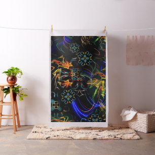 Tela Arte popular floreciente de los fuegos