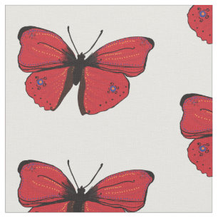 Tela Arte rojo de la mariposa